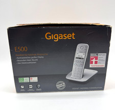 Gigaset E500 Telefon E500H S2256 Starterset Basis Ladestation Silber in OVP