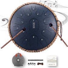 HLURU Steel Tongue Drum 14" 15