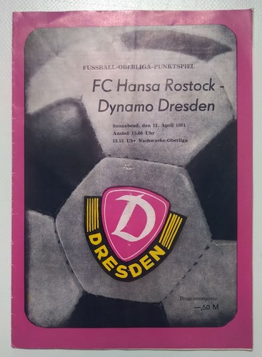 Fußball programmheft 1981 - fußball,
