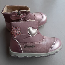 neu PRIMIGI Winterstiefel 22 Leder Stiefel Winter rosa Glitzer Boots Stiefelette