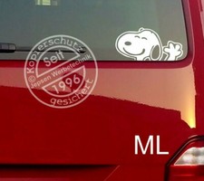 2 Aufkleber Snoopy 16cm S102