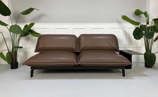 Rolf Benz Nova Designer Sofa Leder Braun Schlaffunktion Gästebett Funktional