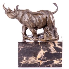BRONZESKULPTUR Nashorn