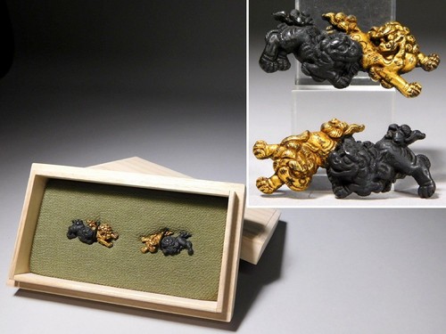 Black and golden nihiki shishi - and,