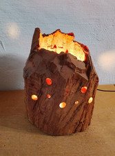 Wunderschöne Holzlampe Baumstammlampe Ambiente Tischleuchte UNIKAT 40x27cm