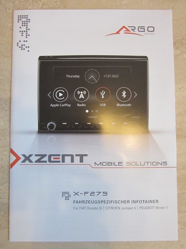 Xzent f275 argo - x-f275, infotainer
