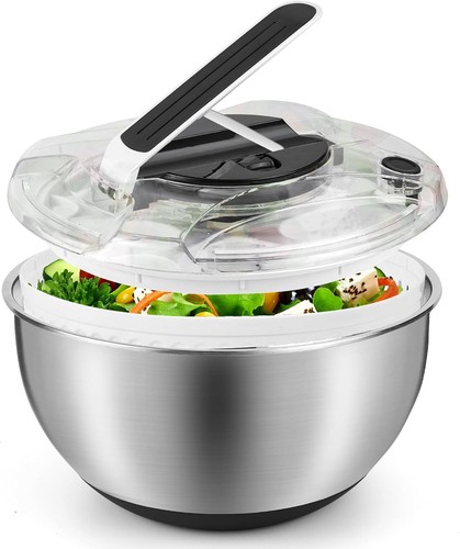 Salatschleuder edelstahl 5l - salatschleuder, 4,5l
