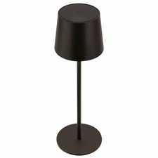Tischlampe Akku USB Lampe LED Kabellos IP44 Dimmbar Touch 33cm Schwarz
