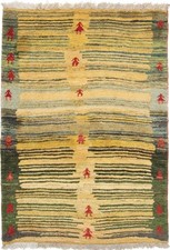 Original Perserteppich Gabbeh Ghashghai Orientteppich 154 cm x 111 cm  Alt Natur