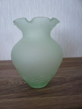 Tischdeko Blumenvase Tischvase Glasvase Vase Dekovase Craquelévase mint/grün