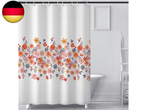 Duschvorhang 180x200 blumen - 180x200,