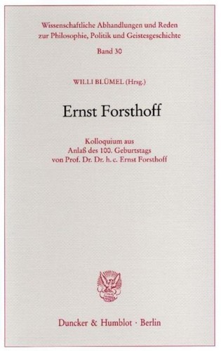 Ernst forsthoff willi blümel - willi,