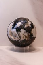 Moosachat Kugel Grün Weiß