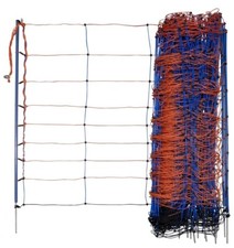 Schafnetz TitanNet Premium 50m, 90cm, Einzelspitz, orange/blau
