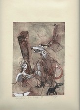 weisgehöhte  Radierung  1/1