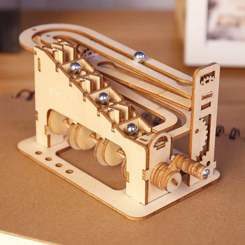 Holzpuzzle marble run - marble,
