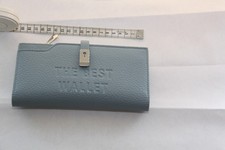 BRIEFTASCHE GELDBÖRSE HELLBLAU LEDEROPTIK MIT 22 KARTENFÄCHER NEU