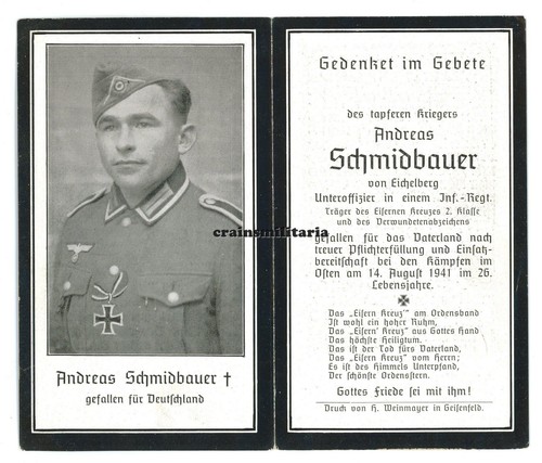 Orig sterbebild 268 - orig., 268.id