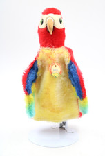 Original Steiff Handpuppe Papagei Lora Puppe mit Knopf Nr. 0317,07 Vintage H 23