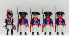 5 X MARINE SOLDAT Playmobil zu Admiral Rotröcke Franzosen Garde Halstuch RAR !!!
