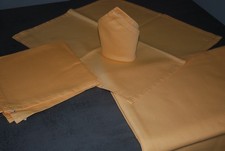 Tischdecke gelb Struktur TUKAN 170x160cm + 4 Servietten 50x50cm neu