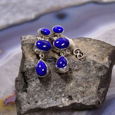 Lapislazuli Ohrring, 925er