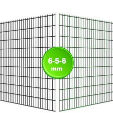 Zaunmatten Gittermatten 6/5/6 Anthrazit Doppelstabmatten Stabmatten 2,5 m 