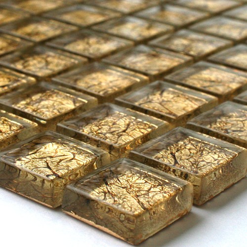 Glasmosaik fliesen gold metall - glasmosaik,