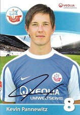 Kevin Pannewitz. FC Hansa Rostock. 2011/12. Original signierte Autogrammkarte.