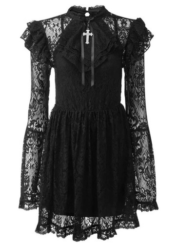 Killstar gothic lace dress - gothic,