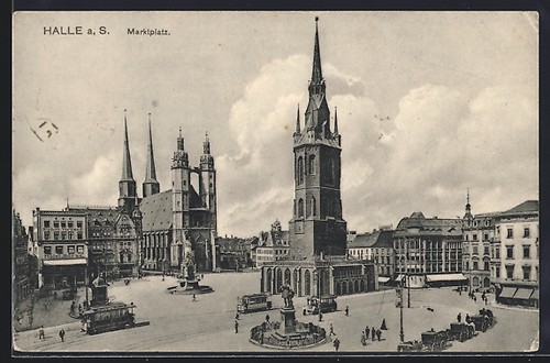 Halle marktplatz mit - marktplatz,