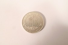 British West Africa 2 Shillings HP12 Silber Münze 1913 Old silver coin Palme