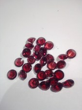 1 Lot mit 6 echten natürlichen Mosambik Rhodolith Garnet round facetl ca 4,7 mm