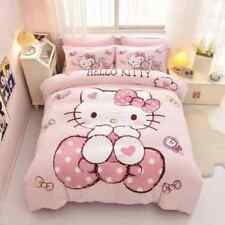 Hello Kitty Bettwäsche-Set Rosa Anime Bettbezug Geschenk für Kinder