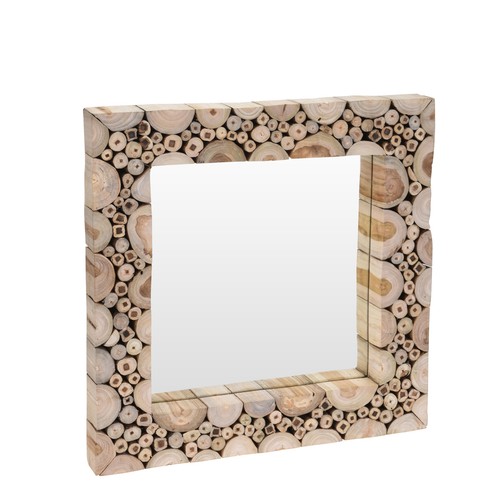 Wandspiegel mit teak - mit, holz
