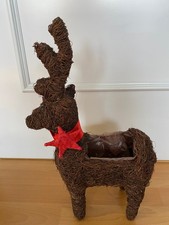 Sisal Rentier zum Bepflanzen, Deko-Rentierblumentopf