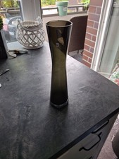Rauchglas Vase der Marke Gral dunkel 27cm hoch