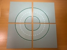 Lego 4x Straßenplatten 609p01 Kurve hellgrau 32x32 super Zustand