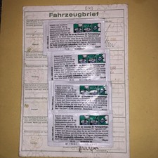 Fahrzeugbrief KFZ Brief Ford Granada II GU V6 Mk2 1980 f. Sammler Tüv Sammlung