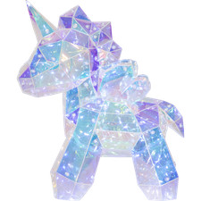 LED Einhorn Lampe Magic, Höhe