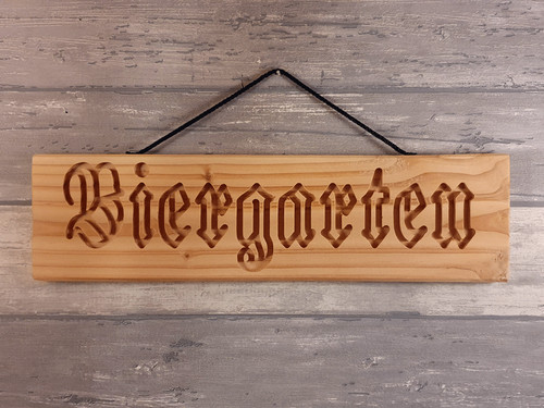 Biergarten holz deko schild - biergarten,