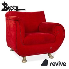 Bretz Gaudi Stoff Sessel Rot