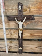 Kruzifix Holz Kreuz Christus am Kreuz (Figur 16cm) Holzkreuz 45x24cm