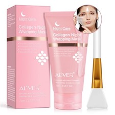 Kollagen Maske Nachtmaske Night Wrapping Mask Peel off Kollagenmaske mit Pinsel