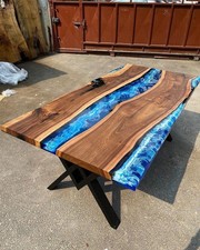 Blue Resin River Table -