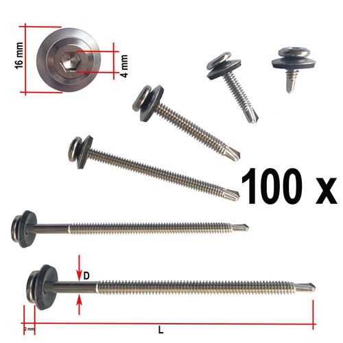 100x spenglerschrauben mit - 100x,