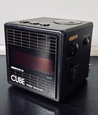 PROFI TRONIC WÜRFEL UHRENRADIO CUBE 100 RADIOWECKER SCHWARZ OVP 80ER
