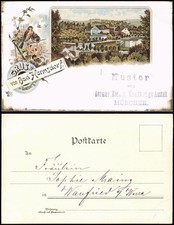 Litho AK Bad Hermsdorf KatzbachGoldberg Złotoryja Gruss aus...  Schlesien 1903