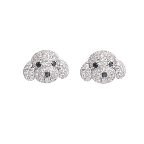 Ohrstecker hund silber - ohrstecker,