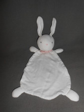 H & M   SCHMUSETUCH SCHNUFFELTUCH HASE WEIß  MIT ROSA  SCHLEIFE